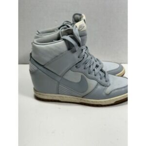 Nike Dunk Sky High Wedge Women's Gum Sole Essential Grey Denim Size 8.5 READ